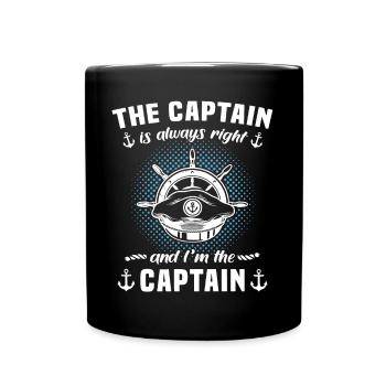 Captain is always right Captain - Full Colour Mug - black - Front