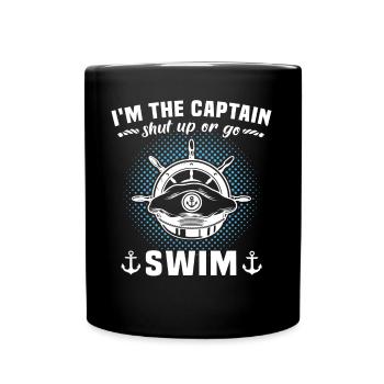 Captain Boat Owner Captain - Full Colour Mug - black - Front