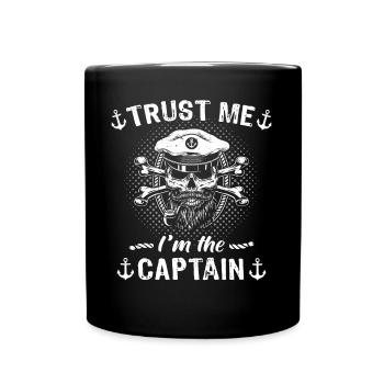 Captain Boat Owner Captain - Full Colour Mug - black - Front