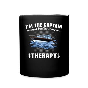 Capitaine Voilier Bateau à moteur Capitaine - Mug uni - noir - Devant