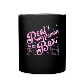Gants de boxe roses - Real Woman Box - Boxer femme - Mug uni - noir - Devant