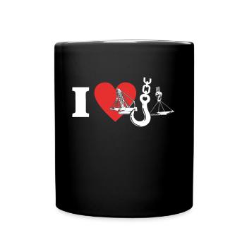 Grutier Cher grutier Amour Grues - Mug uni - noir - Devant