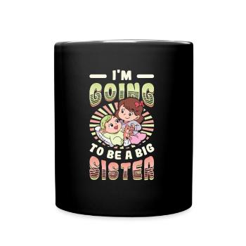Annoncez qu’elle sera une grande sœur 2023. - Mug uni - noir - Devant