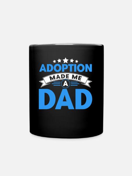 Adoption Adoptiveltern Pflegeeltern Geschenk - Tasse einfarbig - Schwarz