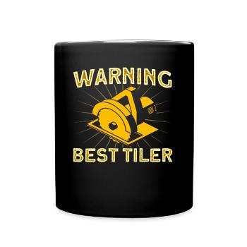Plattenleger Handwerker Fliesenlegen Geschenk - Tasse einfarbig - Schwarz - Vorne
