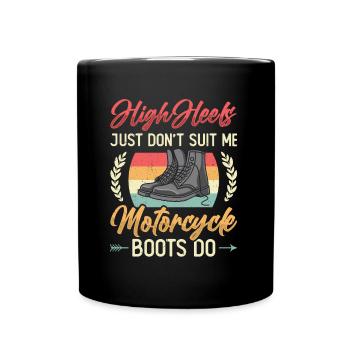 Sexy Motorrad Frauen, Bikerinnen. - Tasse einfarbig - Schwarz - Vorne