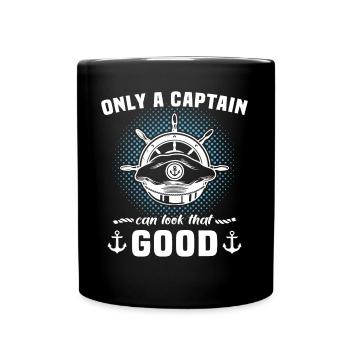 Captain Captain Boat - Full Colour Mug - black - Front
