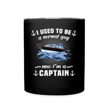 Captain Captain Boat - Full Colour Mug - black - Front