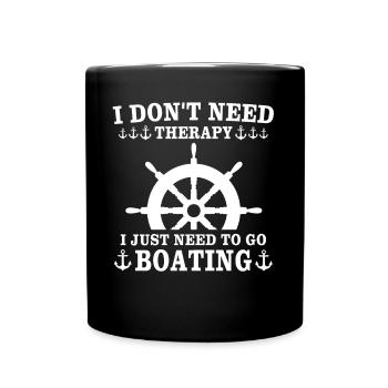 Captain Captain Boat - Full Colour Mug - black - Front