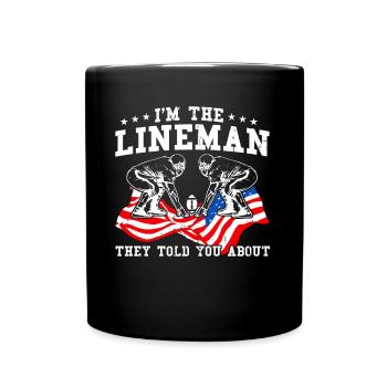 American Football American Football Mannschaft Foo - Tasse einfarbig - Schwarz - Vorne