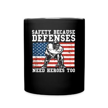 Football américain Joueur de football américain Footba - Mug uni - noir - Devant