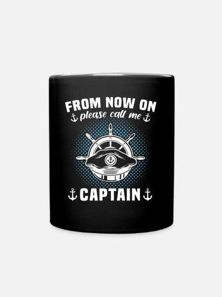 Kapitän Call Me Captain - Mug uni - noir