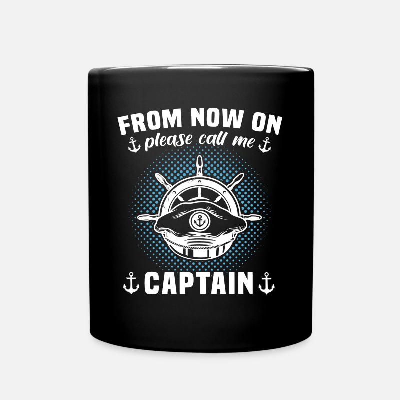 Kapitän Call Me Captain - Mug uni - noir