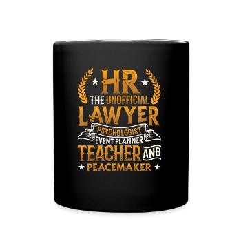 Ressources humaines RH - Mug uni - noir - Devant