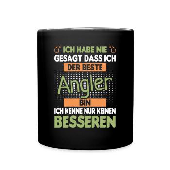 Beste Angler Kenne Keinen Besseren Angelsport - Tasse einfarbig - Schwarz - Vorne