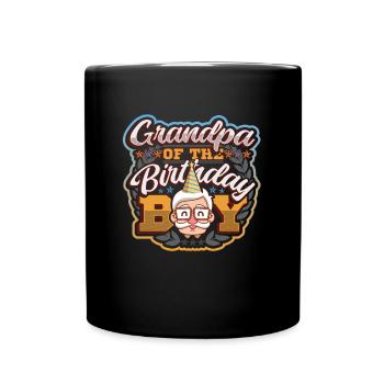 Grand-père du garçon d’anniversaire - Mug uni - noir - Devant