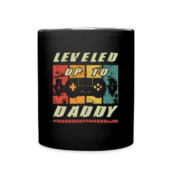 Dad-to-be promoted to Daddy & Dad - Full Colour Mug - black - Front