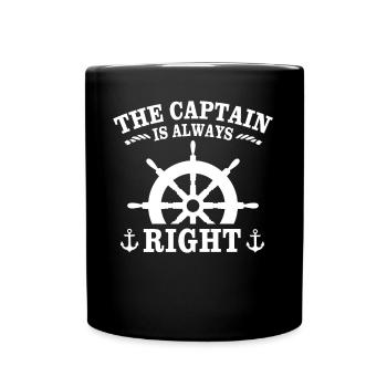 Le capitaine Sprüche a raison - Mug uni - noir - Devant