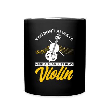 Violoniste Violoniste Violoniste Cadeau - Mug uni - noir - Devant