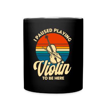 Orchester-Violinist Geige Violinist Geschenk - Tasse einfarbig - Schwarz - Vorne