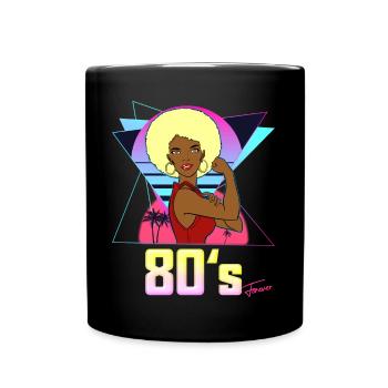 80s Vintage Eighties Gift Idea - Full Colour Mug - black - Front