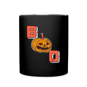 Halloween Pumpkin - Boo - Full Colour Mug - black - Front