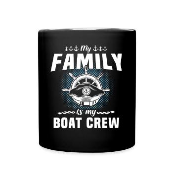Captain Boat Crew Family - Full Colour Mug - black - Front