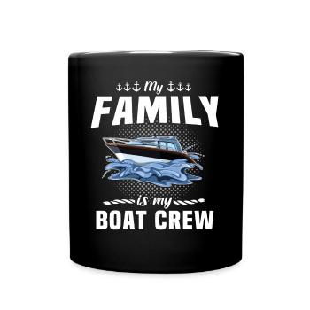 Capitaine Équipage du bateau - Mug uni - noir - Devant