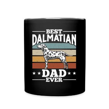 Bester Dalmatiner Papa - Tasse einfarbig - Schwarz - Vorne