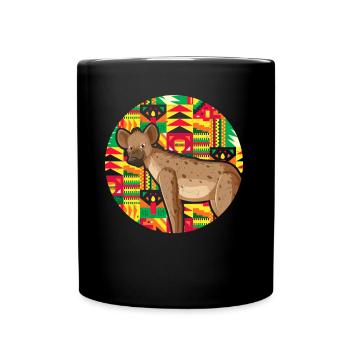 Afrikanischer Wildhund Kente - Tasse einfarbig - Schwarz - Vorne