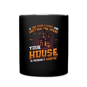 Lustiges Halloween-haus Spukt An Halloween. - Tasse einfarbig - Schwarz - Vorne