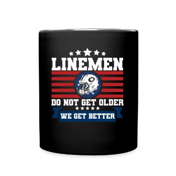 Joueur de football américain Équipe de football américain Foot - Mug uni - noir - Devant