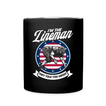 American Football American Football Mannschaft Foo - Tasse einfarbig - Schwarz - Vorne