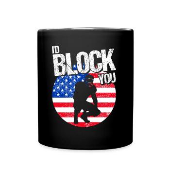 American Football Football Player American Footba - Full Colour Mug - black - Front