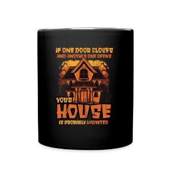 Lustiges Halloween-haus Spukt An Halloween. - Tasse einfarbig - Schwarz - Vorne