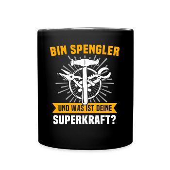 Spengler Bauspengler - Tasse einfarbig - Schwarz - Vorne