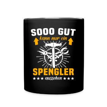 Spengler Bauspengler - Tasse einfarbig - Schwarz - Vorne