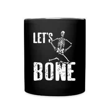 Halloween - Lets Bone - Tasse einfarbig - Schwarz - Vorne
