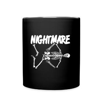 Halloween Skelett - Nightmare - Tasse einfarbig - Schwarz - Vorne