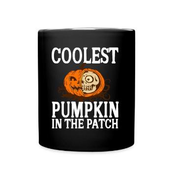 Halloween Kürbis - Coolest Pumkin in the Patch - Tasse einfarbig - Schwarz - Vorne