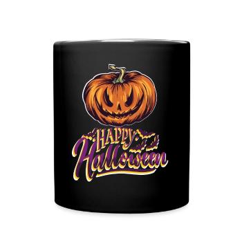 Bonne citrouille d’Halloween - Mug uni - noir - Devant