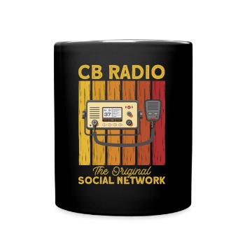 Morse code transmits amateur radio - Full Colour Mug - black - Front