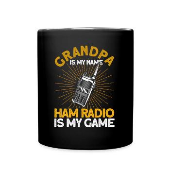 Amateur radio radio amateur Morse code transmit Gesche - Full Colour Mug - black - Front