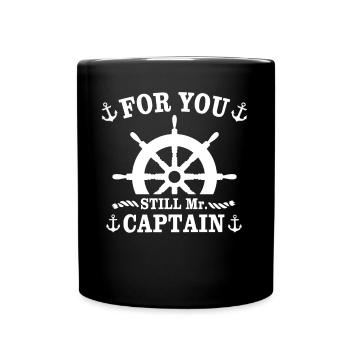 Captain Boat Sayings Boat Owner - Full Colour Mug - black - Front