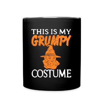 Gnom - This is my Grumpy Costume - Tasse einfarbig - Schwarz - Vorne
