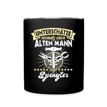 Spengler Beruf Bauspengler Sprüche - Tasse einfarbig - Schwarz - Vorne