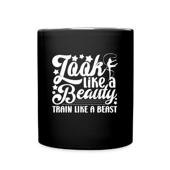 Ressemble à un train de beauté comme une bête Cadeau de gymnaste - Mug uni - noir - Devant