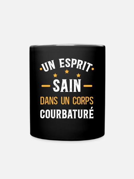 Musculation Sport. Citation Sportif Drôle Original - Mug uni - noir