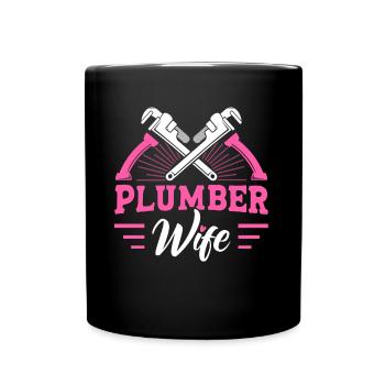 Plumbing Tradesmen Plumbers Gift - Full Colour Mug - black - Front