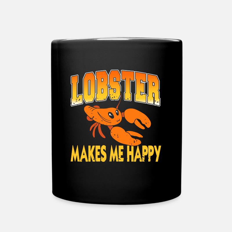 Le homard me rend heureux - Mug uni - noir